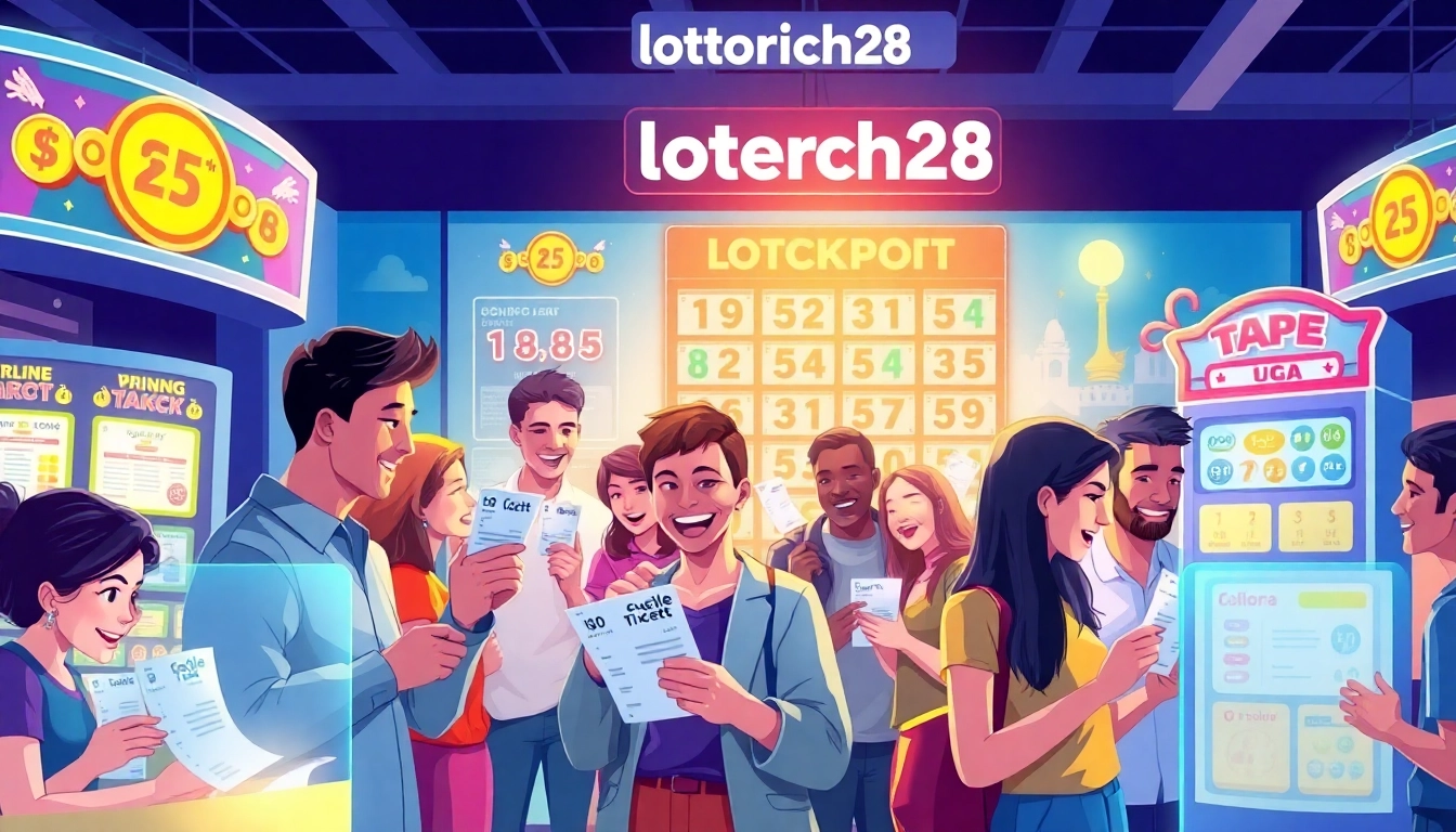 Excited users exploring lottery options on lottorich28's vibrant online platform.