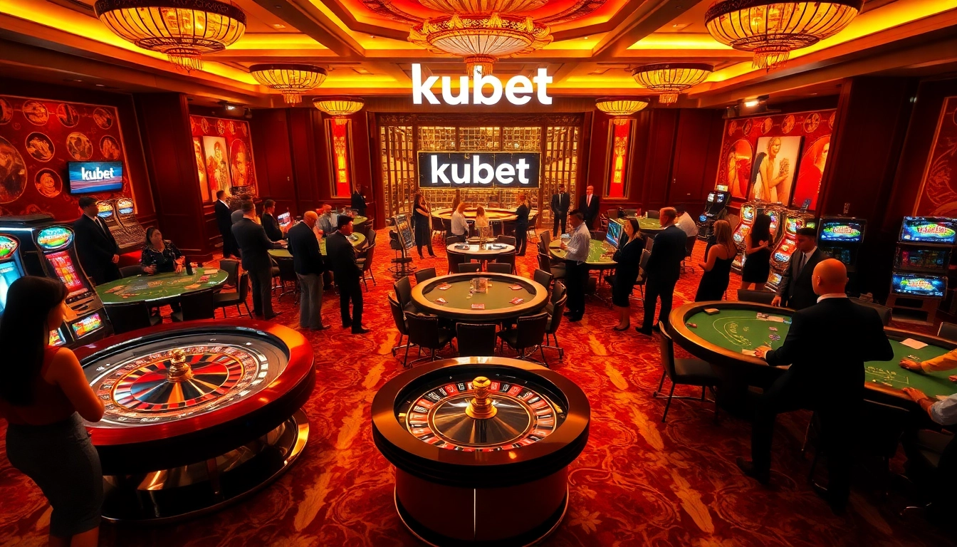 Experience the thrill of winning at kubet's upscale casino tables filled with lively players and vibrant games.