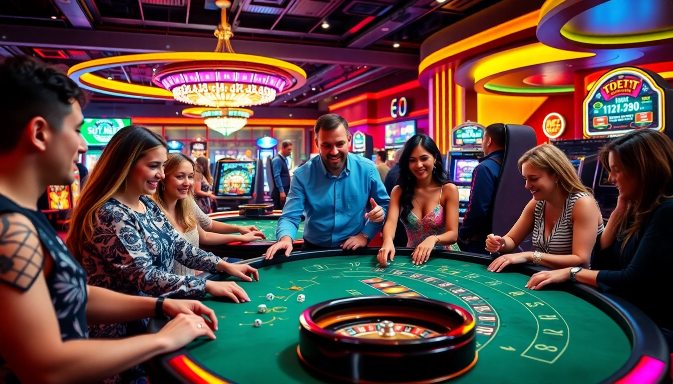 Spotbet enhances thrills at a lively blackjack table where players celebrate big wins.