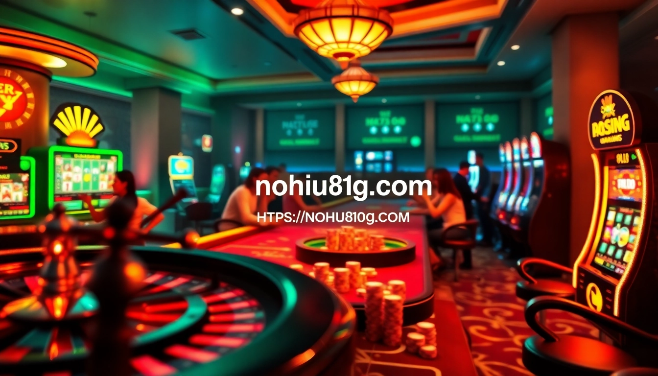 Engage with thrilling games at Nohu90 online casino, featuring roulette, poker, and vibrant slot action.