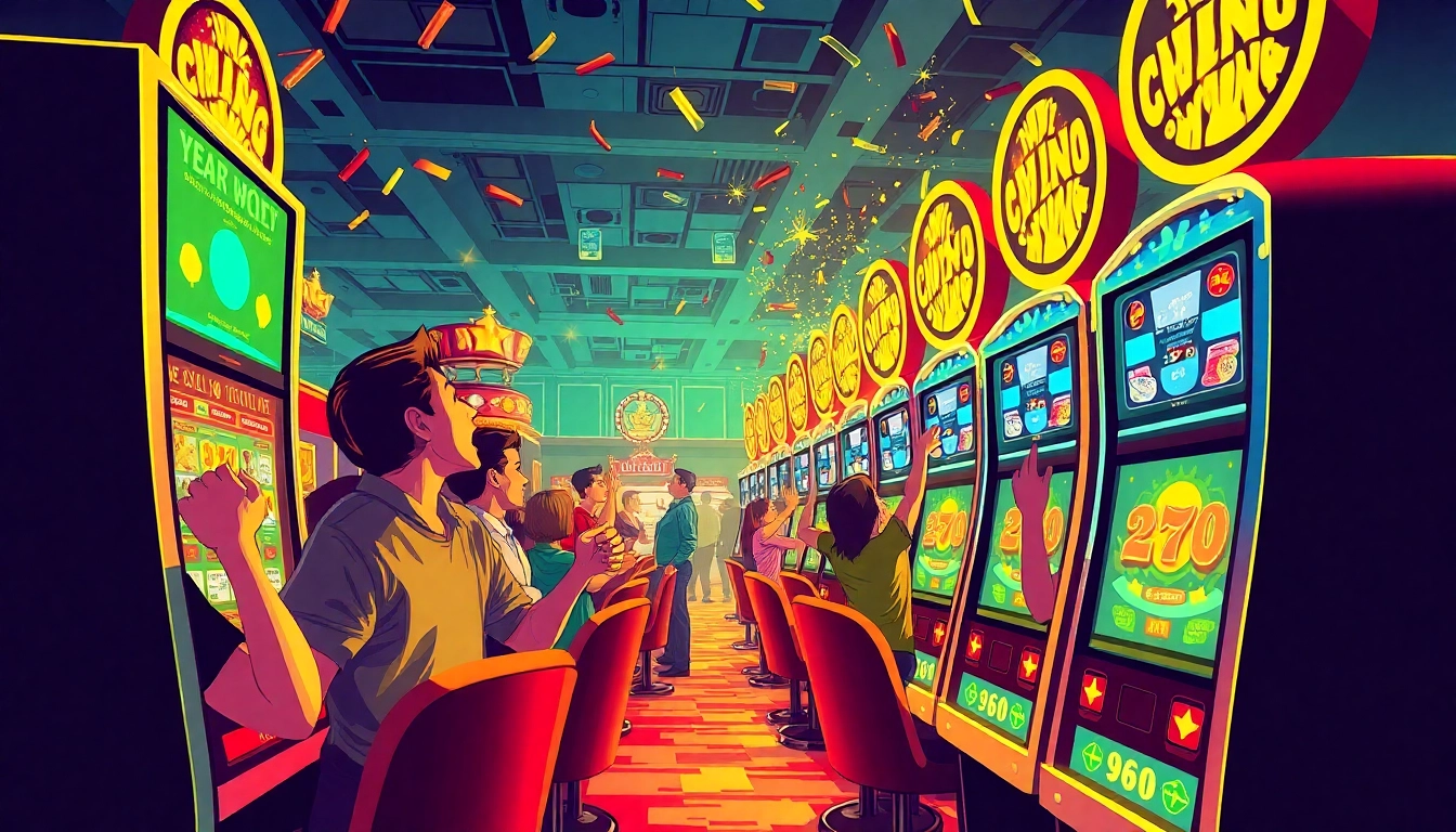 Experience slot gacor gampang menang as players celebrate big wins at Jawara88's vibrant casino scene.